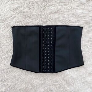 Shaperx Waist Trainer Corset Black Smooth Texture Hook and Eye Shapewear 2X